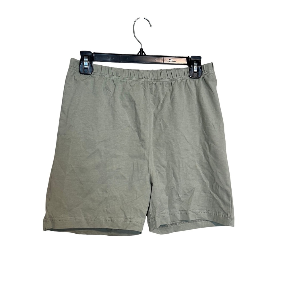Fashion Nova Womens Sage Green Biker Shorts Elastic Waist Stretch Size‎ M NWT